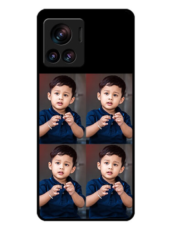 Custom Motorola Moto Edge 30 Ultra Custom Glass Phone Case - 4 Image Holder Design