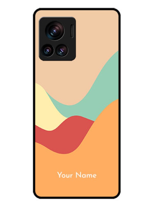 Custom Motorola Moto Edge 30 Ultra Custom Glass Phone Case - Ocean Waves Multi - Colour Design