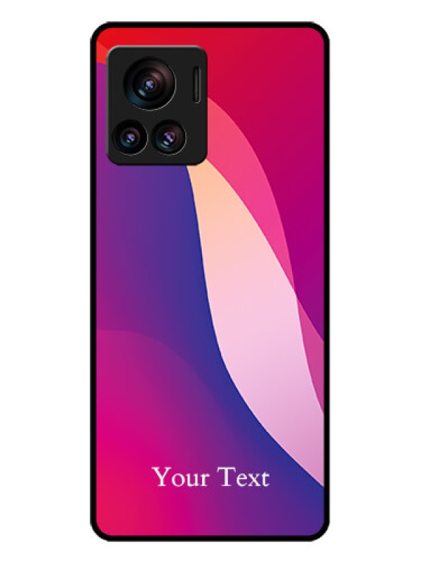 Custom Motorola Moto Edge 30 Ultra Custom Glass Phone Case - Digital Abstract Overlap Design