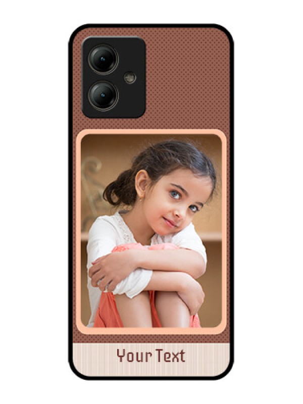 Custom Motorola Moto G14 Custom Glass Phone Case - Simple Pic Upload Design