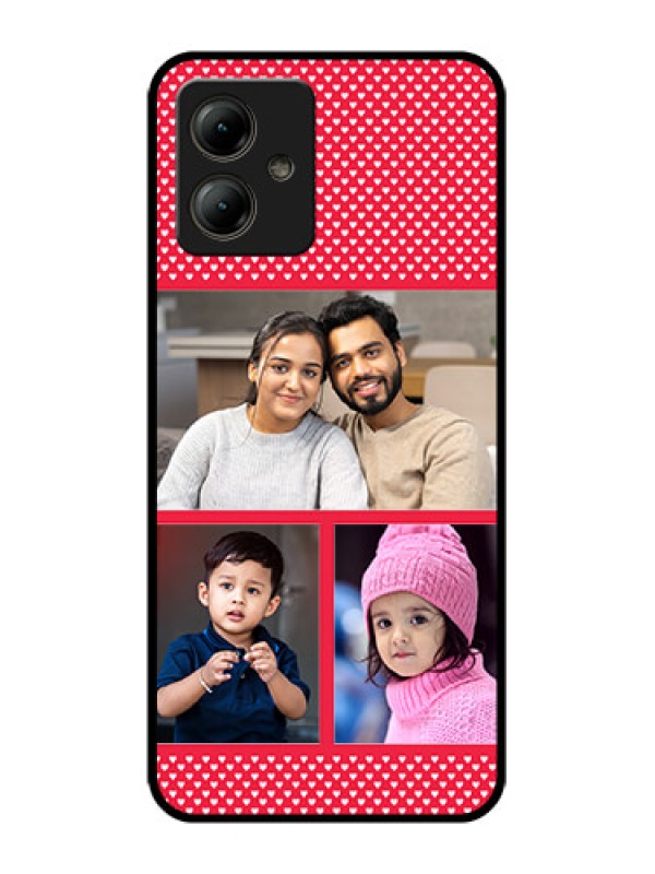 Custom Motorola Moto G14 Custom Glass Phone Case - Bulk Photo Upload Design