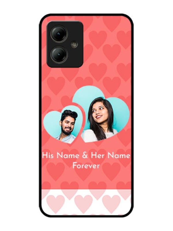 Custom Motorola Moto G14 Custom Glass Phone Case - Couple Pic Upload Design