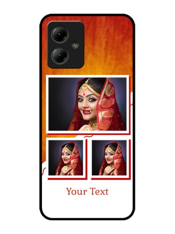 Custom Motorola Moto G14 Custom Glass Phone Case - Wedding Memories Design
