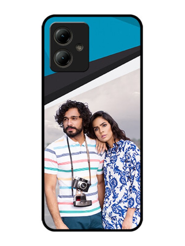 Custom Motorola Moto G14 Custom Glass Phone Case - Simple Pattern Photo Upload Design