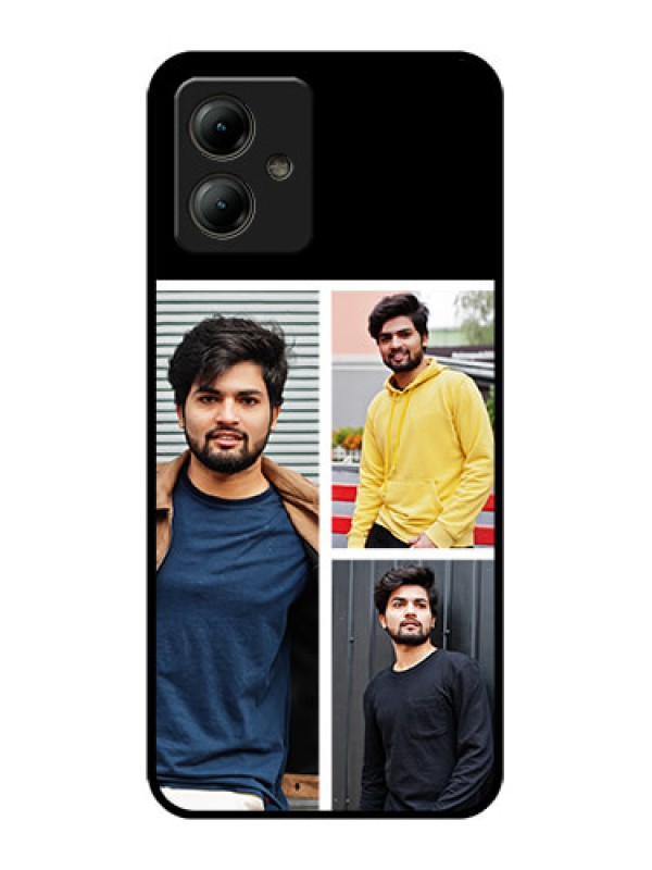 Custom Motorola Moto G14 Custom Glass Phone Case - Upload Multiple Picture Design