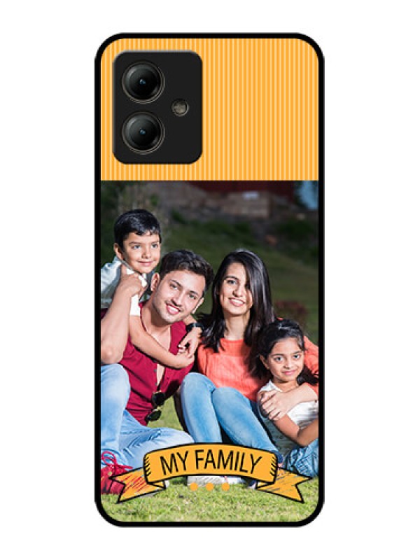 Custom Motorola Moto G14 Custom Glass Phone Case - My Family Design