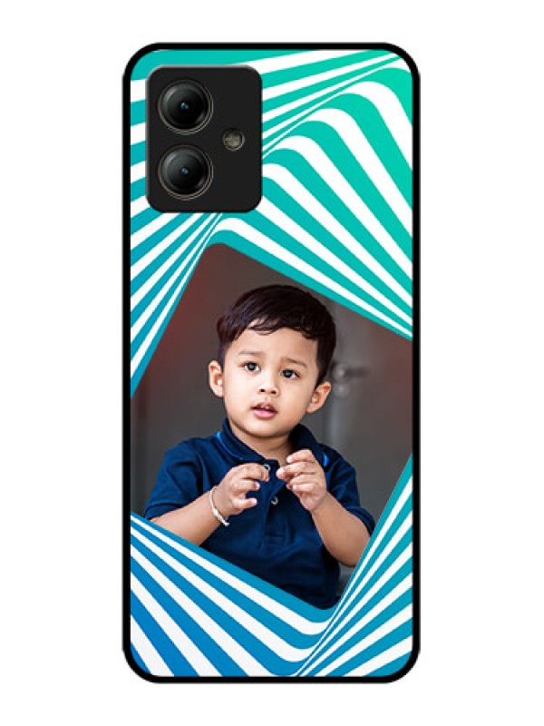Custom Motorola Moto G14 Custom Glass Phone Case - Abstract Spiral Design