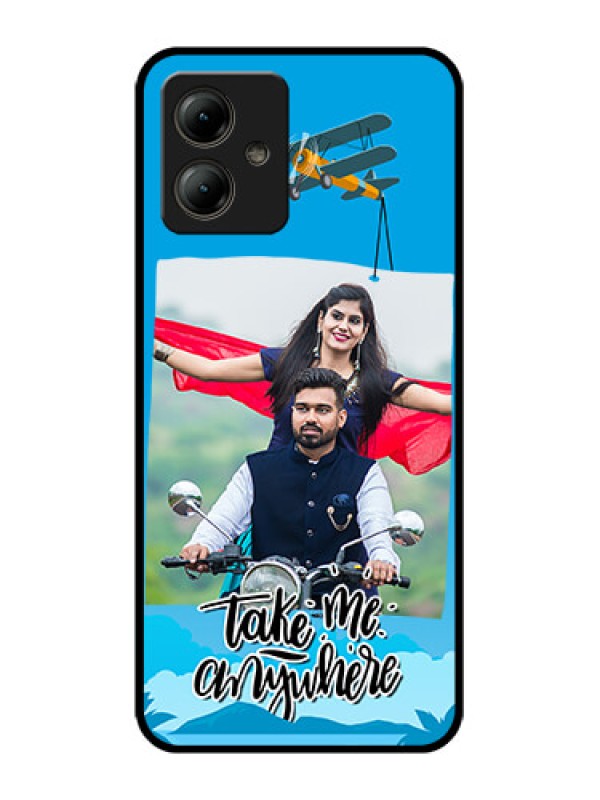 Custom Motorola Moto G14 Custom Glass Phone Case - Traveller Design