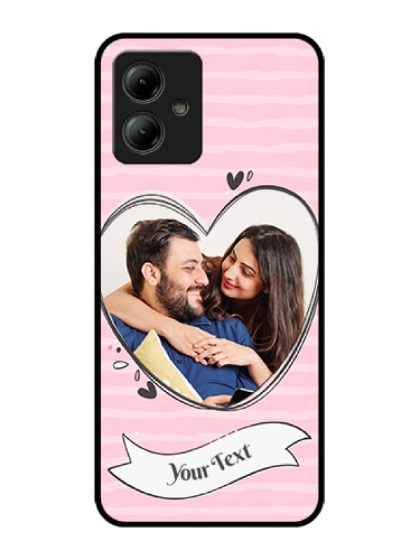 Custom Motorola Moto G14 Custom Glass Phone Case - Vintage Heart Design