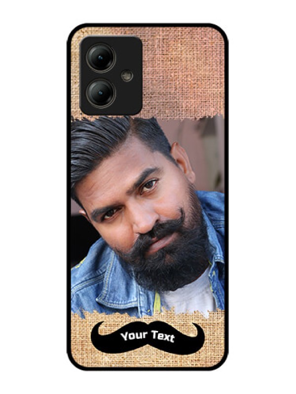 Custom Motorola Moto G14 Custom Glass Phone Case - With Texture Design