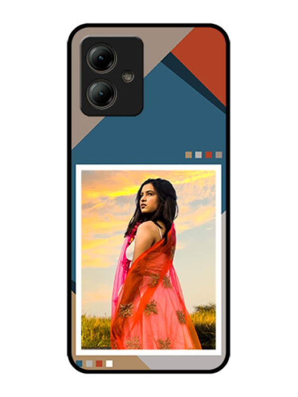 Custom Motorola Moto G14 Custom Glass Phone Case - Retro Color Pallet Design
