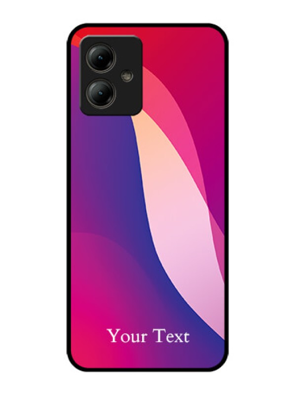 Custom Motorola Moto G14 Custom Glass Phone Case - Digital Abstract Overlap Design