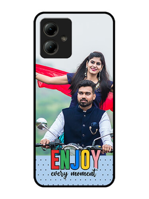 Custom Motorola Moto G14 Custom Glass Phone Case - Enjoy Every Moment Design
