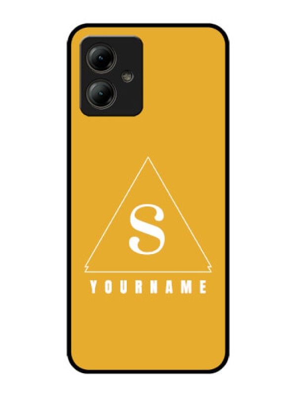 Custom Motorola Moto G14 Custom Glass Phone Case - Simple Triangle Design