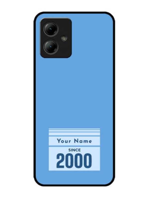 Custom Motorola Moto G14 Custom Glass Phone Case - Custom Year Of Birth Design