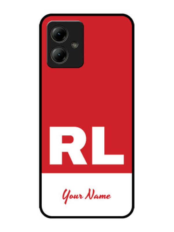 Custom Motorola Moto G14 Custom Glass Phone Case - Dual Tone Custom Text Design
