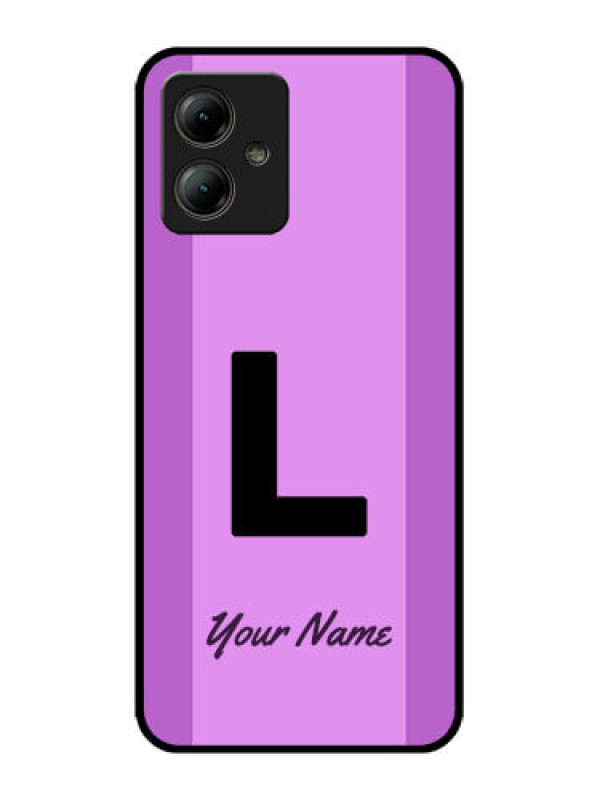 Custom Motorola Moto G14 Custom Glass Phone Case - Tricolor Custom Text Design