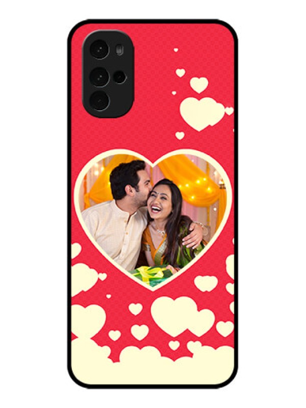 Custom Motorola Moto G22 Custom Glass Phone Case - Love Symbols Phone Cover Design