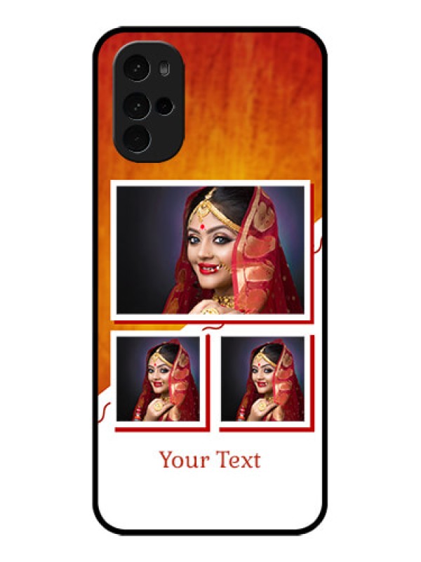 Custom Motorola Moto G22 Custom Glass Phone Case - Wedding Memories Design