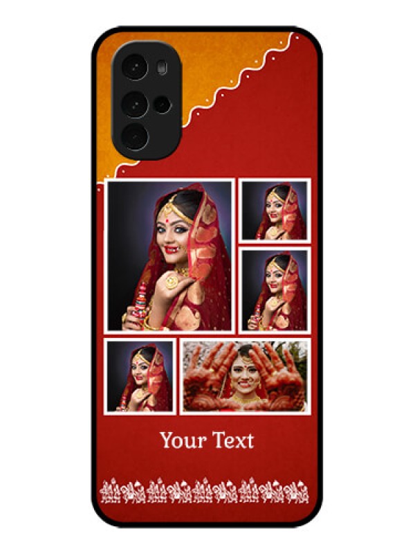Custom Motorola Moto G22 Custom Glass Phone Case - Wedding Pic Upload Design