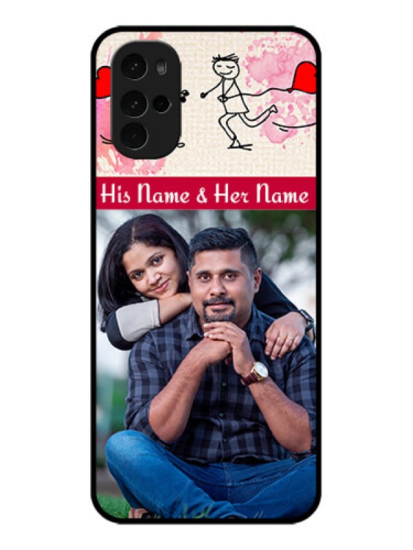 Custom Motorola Moto G22 Custom Glass Phone Case - You And Me Case Design