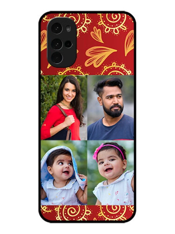 Custom Motorola Moto G22 Custom Glass Phone Case - 4 Image Traditional Design