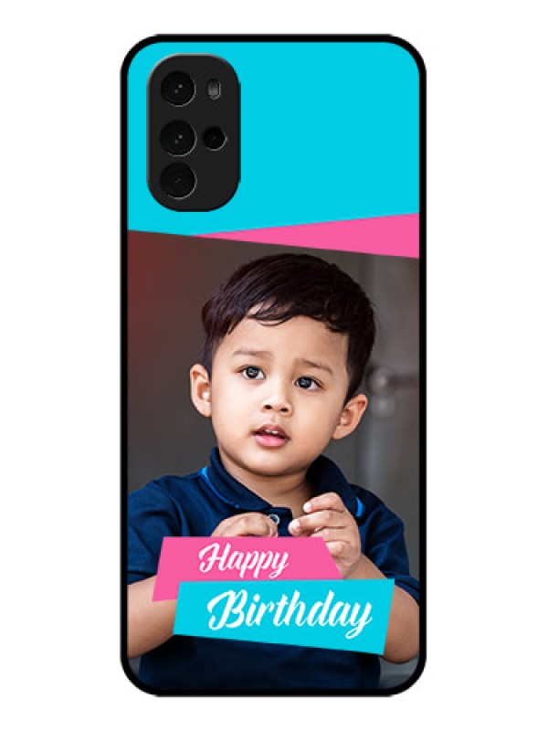 Custom Motorola Moto G22 Custom Glass Phone Case - Image Holder With 2 Color Design