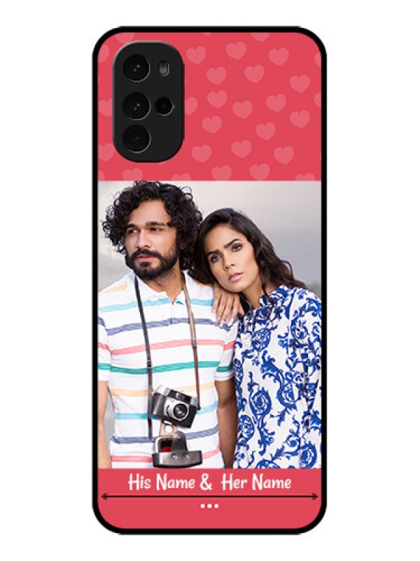 Custom Motorola Moto G22 Custom Glass Phone Case - Simple Love Design