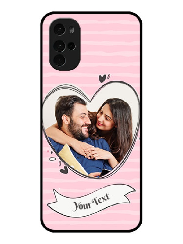 Custom Motorola Moto G22 Custom Glass Phone Case - Vintage Heart Design