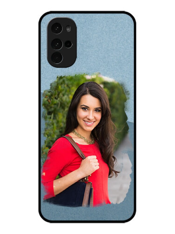 Custom Motorola Moto G22 Custom Glass Phone Case - Grunge Line Art Design