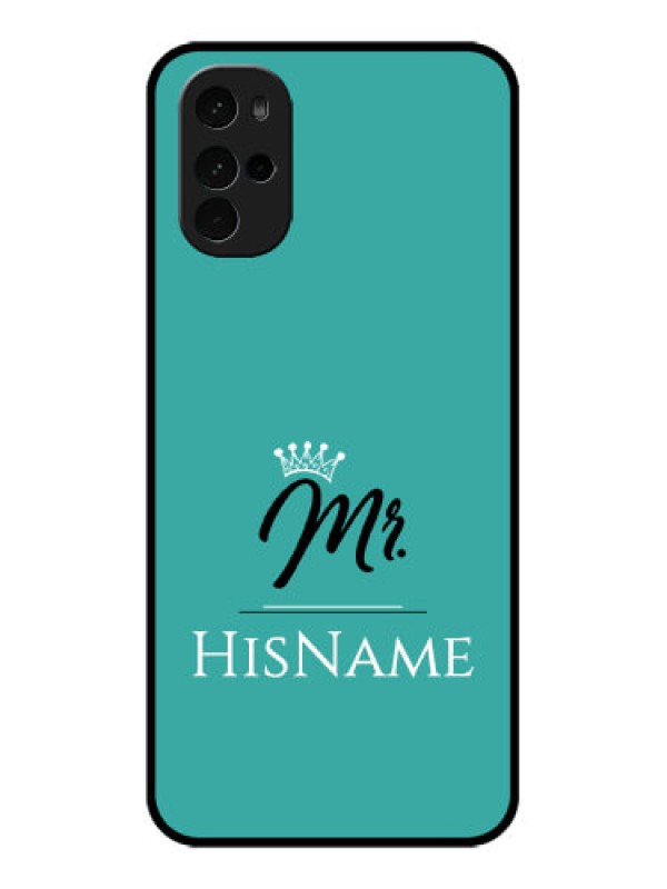 Custom Motorola Moto G22 Custom Glass Phone Case - Mr With Name Design