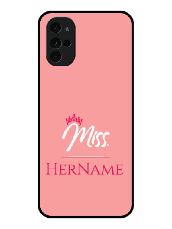 Custom Motorola Moto G22 Custom Glass Phone Case - Mrs With Name Design