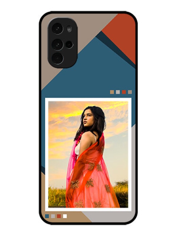 Custom Motorola Moto G22 Custom Glass Phone Case - Retro Color Pallet Design