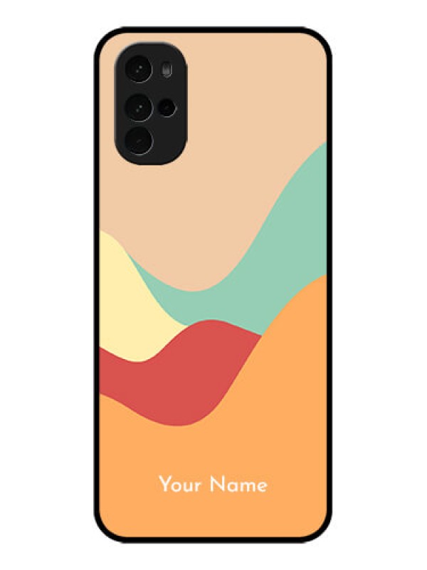 Custom Motorola Moto G22 Custom Glass Phone Case - Ocean Waves Multi - Colour Design