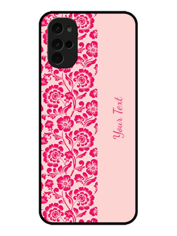 Custom Motorola Moto G22 Custom Glass Phone Case - Attractive Floral Pattern Design