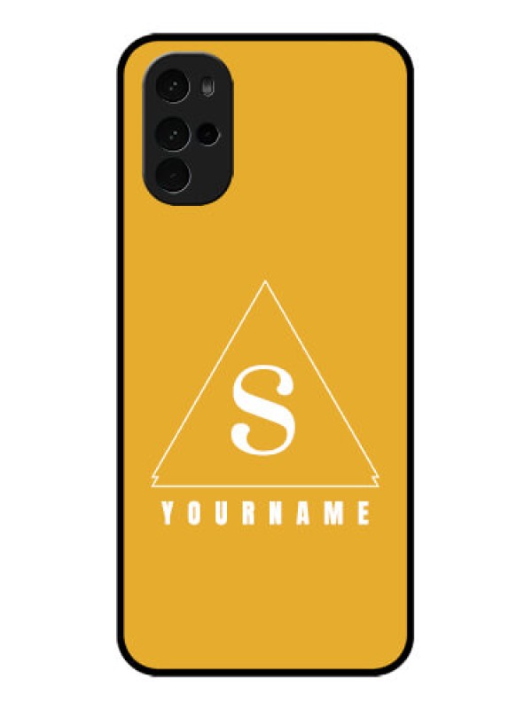 Custom Motorola Moto G22 Custom Glass Phone Case - Simple Triangle Design