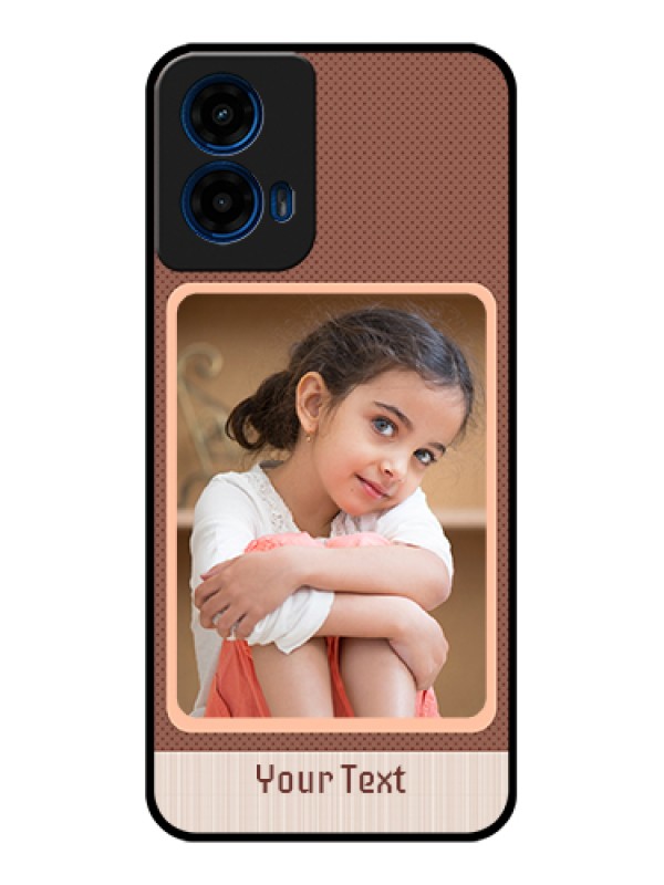 Custom Moto G45 5G Custom Glass Phone Case - Simple Pic Upload Design