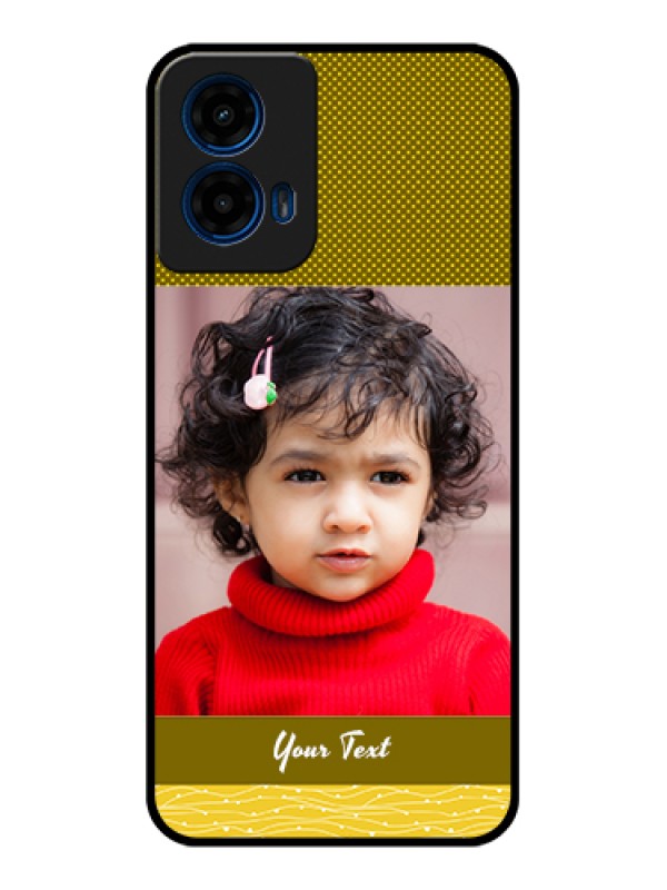 Custom Moto G45 5G Custom Glass Phone Case - Simple Green Color Design