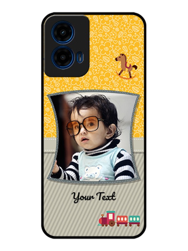 Custom Moto G45 5G Custom Glass Phone Case - Baby Picture Upload Design