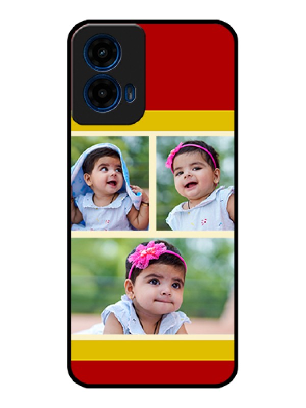 Custom Moto G45 5G Custom Glass Phone Case - Multiple Pic Upload Design