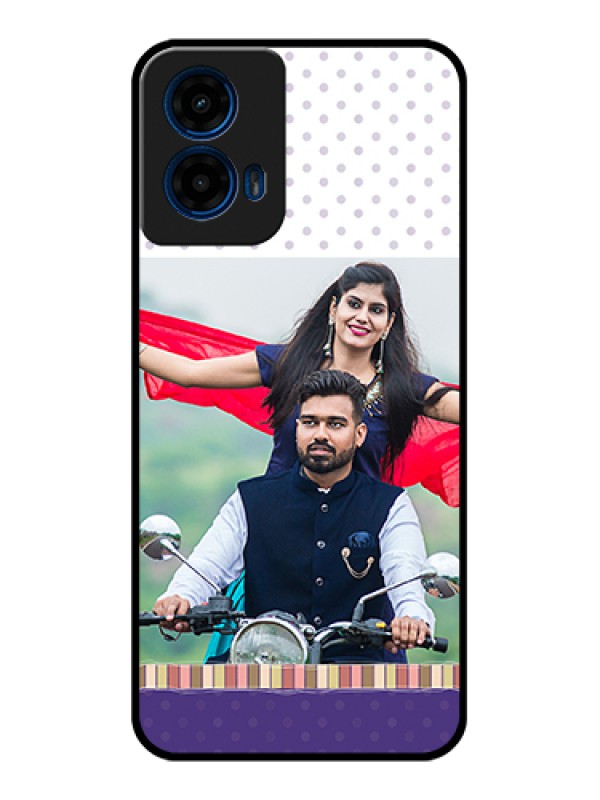 Custom Moto G45 5G Custom Glass Phone Case - Cute Family Design