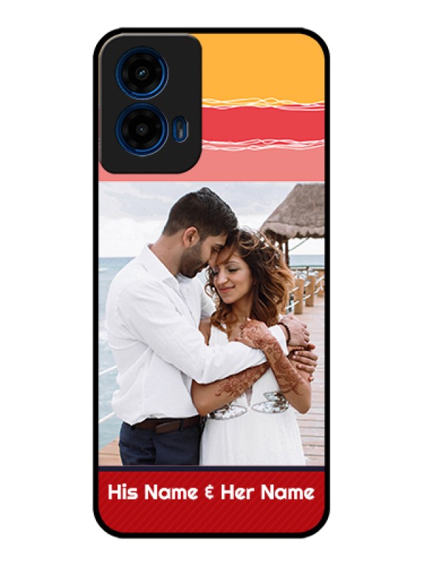 Custom Moto G45 5G Custom Glass Phone Case - Colorful Case Design