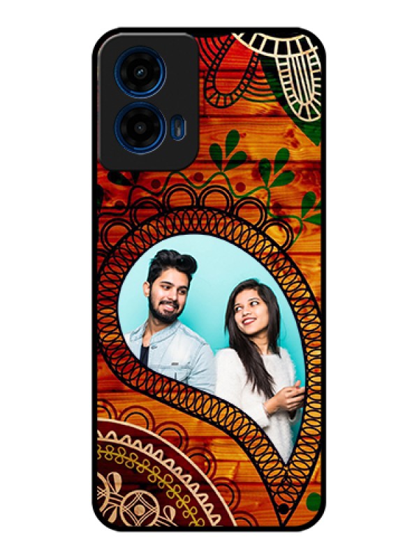 Custom Moto G45 5G Custom Glass Phone Case - Abstract Colorful Design