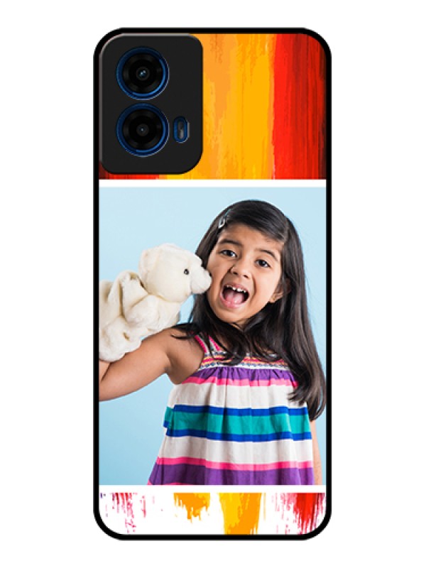 Custom Moto G45 5G Custom Glass Phone Case - Multi Color Design