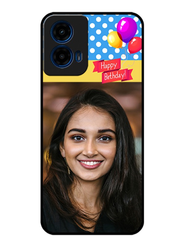 Custom Moto G45 5G Custom Glass Phone Case - Happy Birthday Design