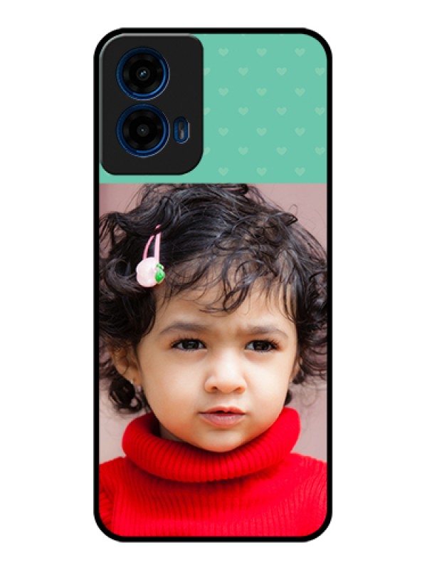 Custom Moto G45 5G Custom Glass Phone Case - Lovers Picture Design