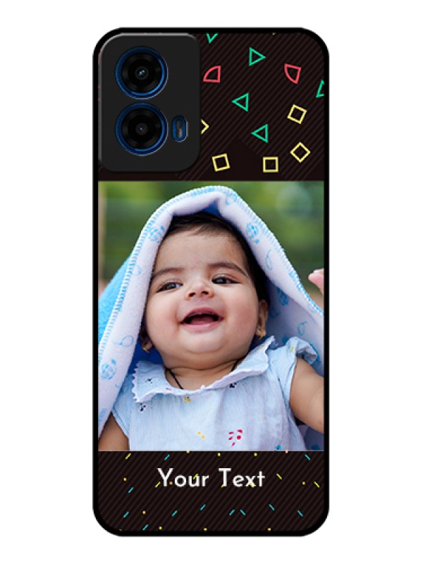 Custom Moto G45 5G Custom Glass Phone Case - With Confetti Birthday Design
