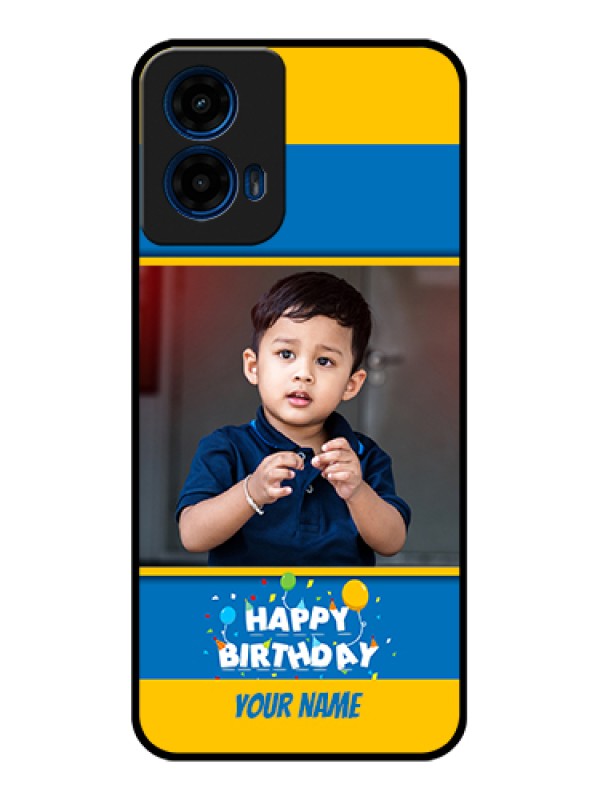 Custom Moto G45 5G Custom Glass Phone Case - Birthday Wishes Design