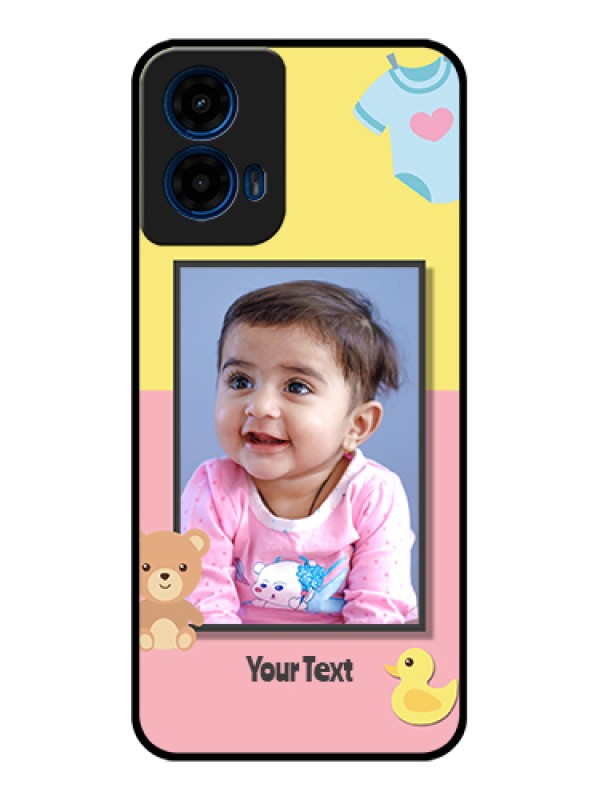 Custom Moto G45 5G Custom Glass Phone Case - Kids 2 Color Design