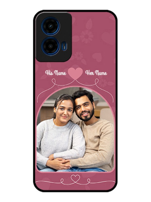 Custom Moto G45 5G Custom Glass Phone Case - Love Floral Design